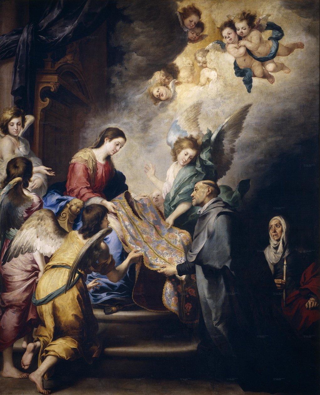 Szűz Mária jelenése Szent Ildephonsusnak, 1655 körül (olaj, vászon) alkotó: Bartolomé Esteban Murillo