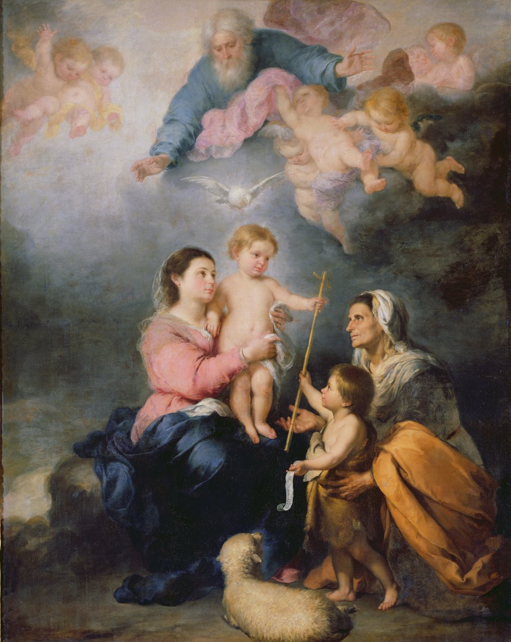A Szent Család vagy A sevillai Szűz (olaj, vászon) alkotó: Bartolomé Esteban Murillo