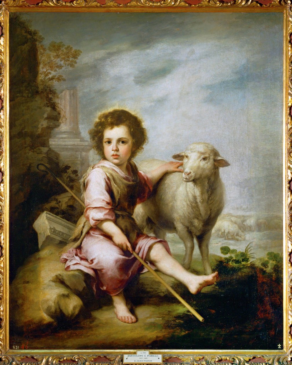 A jó pásztor (festmény vászonra) alkotó: Bartolome Esteban Murillo