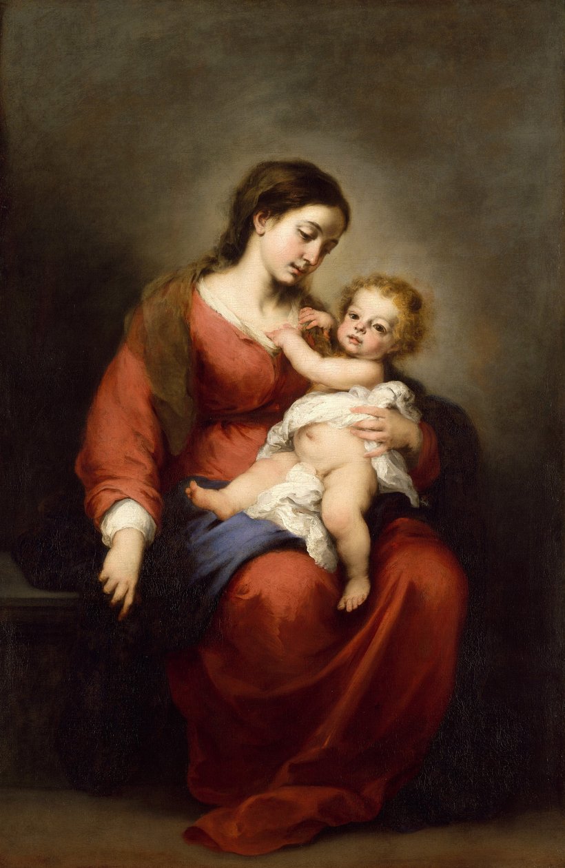 Szűz és gyermek, 1670-72 körül (olaj, vászon) alkotó: Bartolomé Esteban Murillo