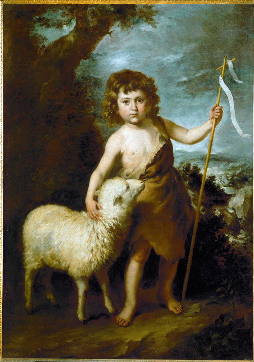Keresztelő János a báránnyal (festmény) alkotó: Bartolome Esteban Murillo