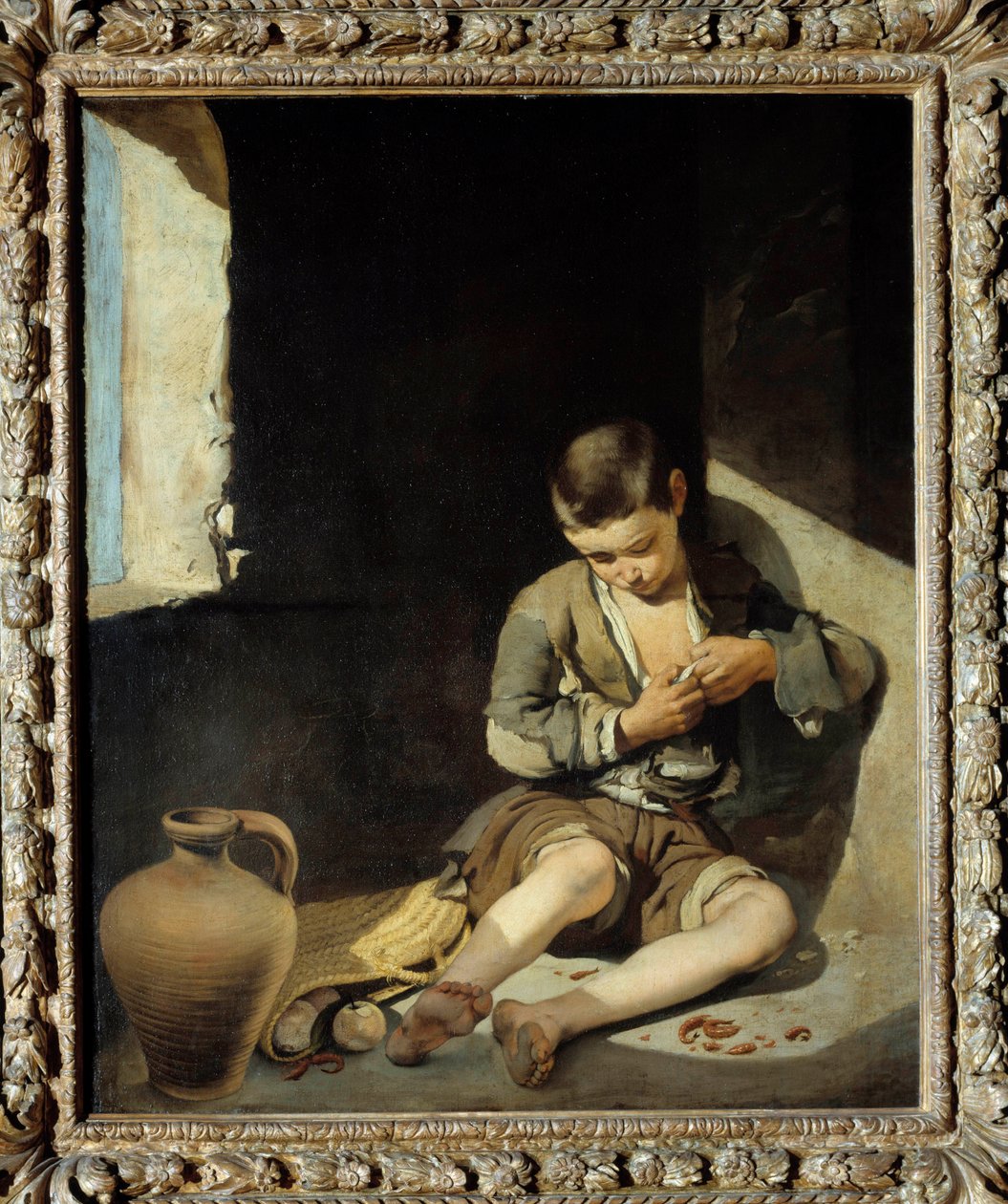 Fiatal koldus Bartolome Murillo (1618-1682) festménye 17. század V. 1,34x1 m alkotó: Bartolomé Esteban Murillo