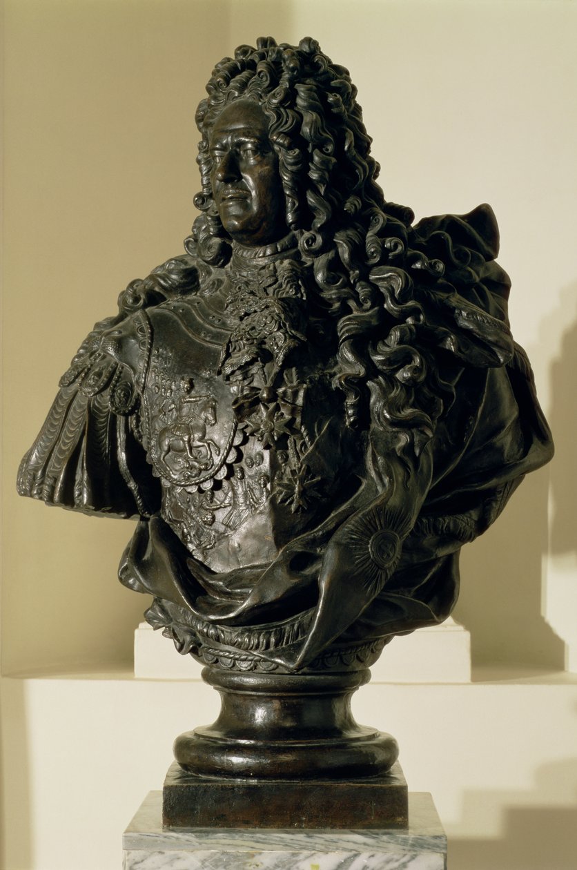 Alekszandr Danilovics Mensikov (1673-1729) arcképe mellszobra 1716-7 (bronz) alkotó: Bartolomeo Carlo, conte Rastrelli