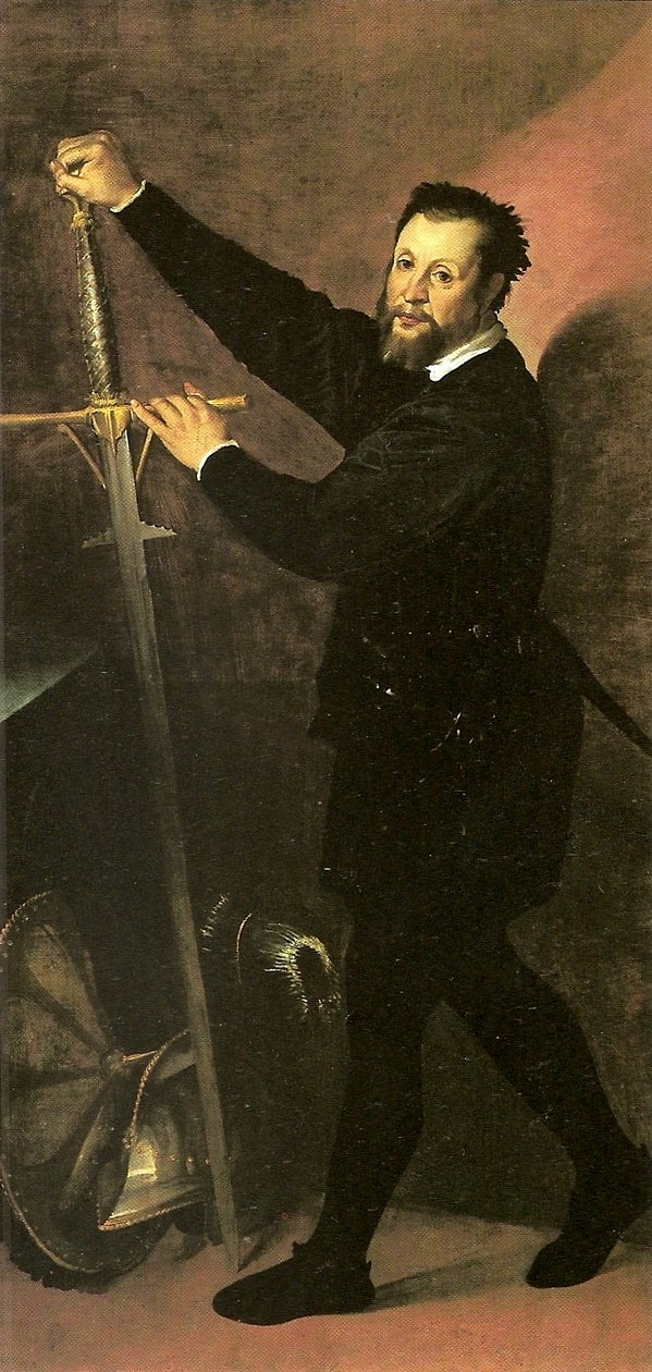 Kardos férfi portréja vagy páncélos portréja alkotó: Bartolomeo Passarotti