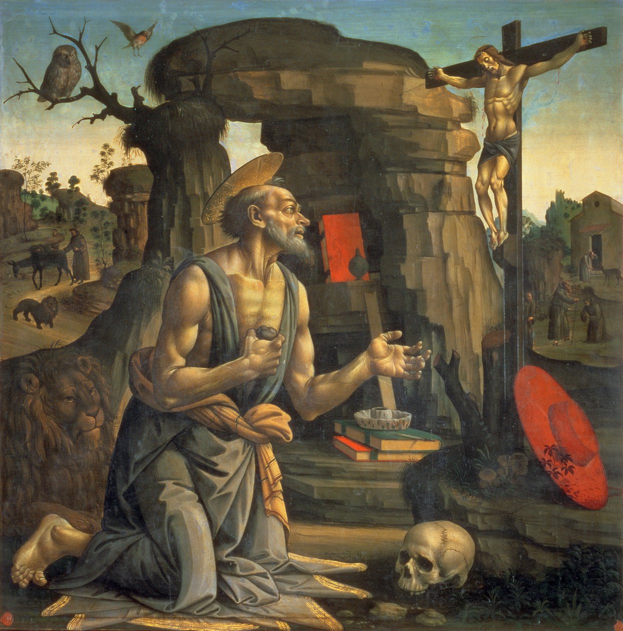 Szent Jeromos a bűnbánatban alkotó: Bartolomeo di Giovanni