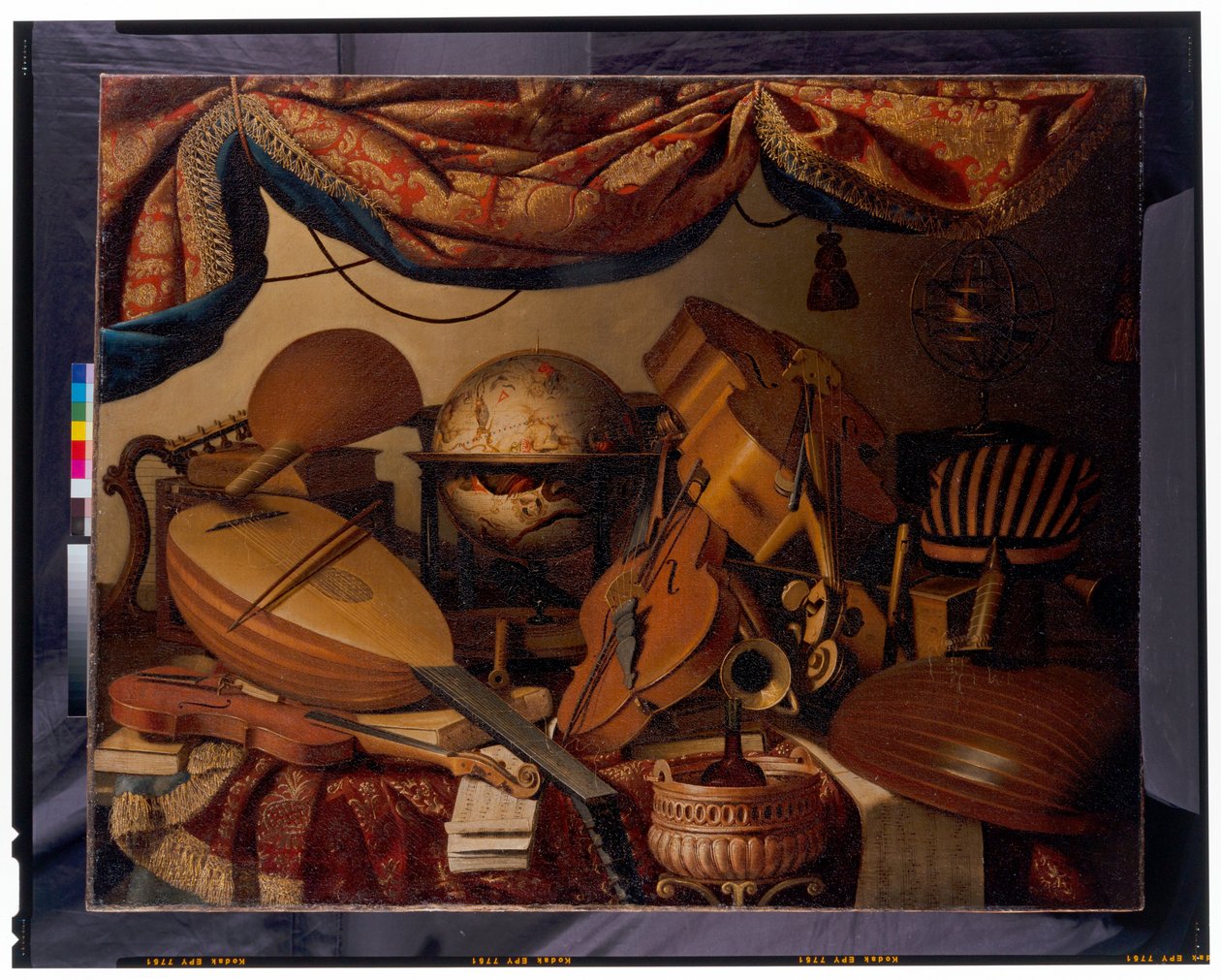 Csendélet hangszerekkel alkotó: Bartolomeo Bettera
