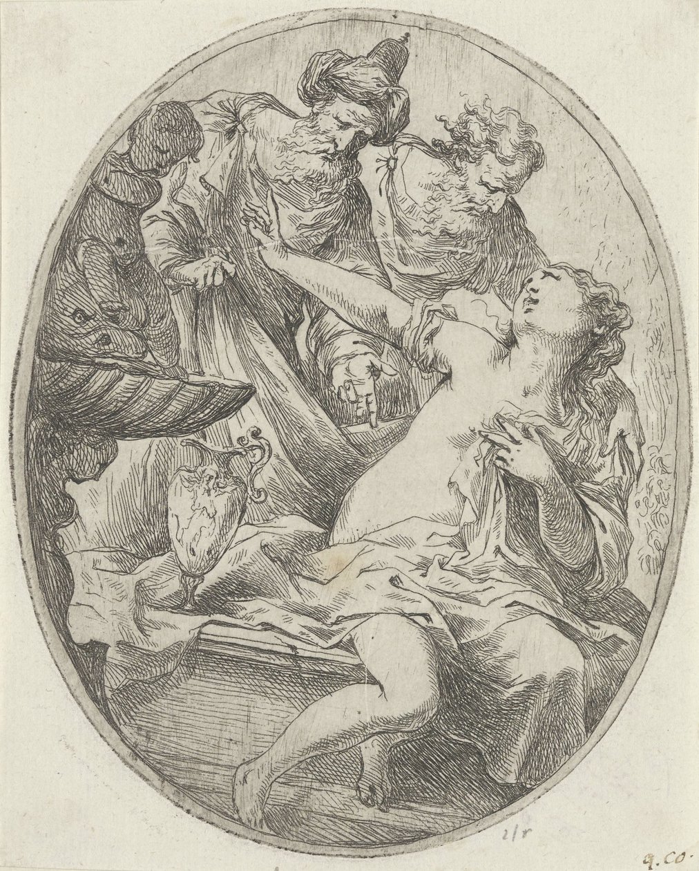 Susanna és a vének alkotó: Bartolomeo Biscaino