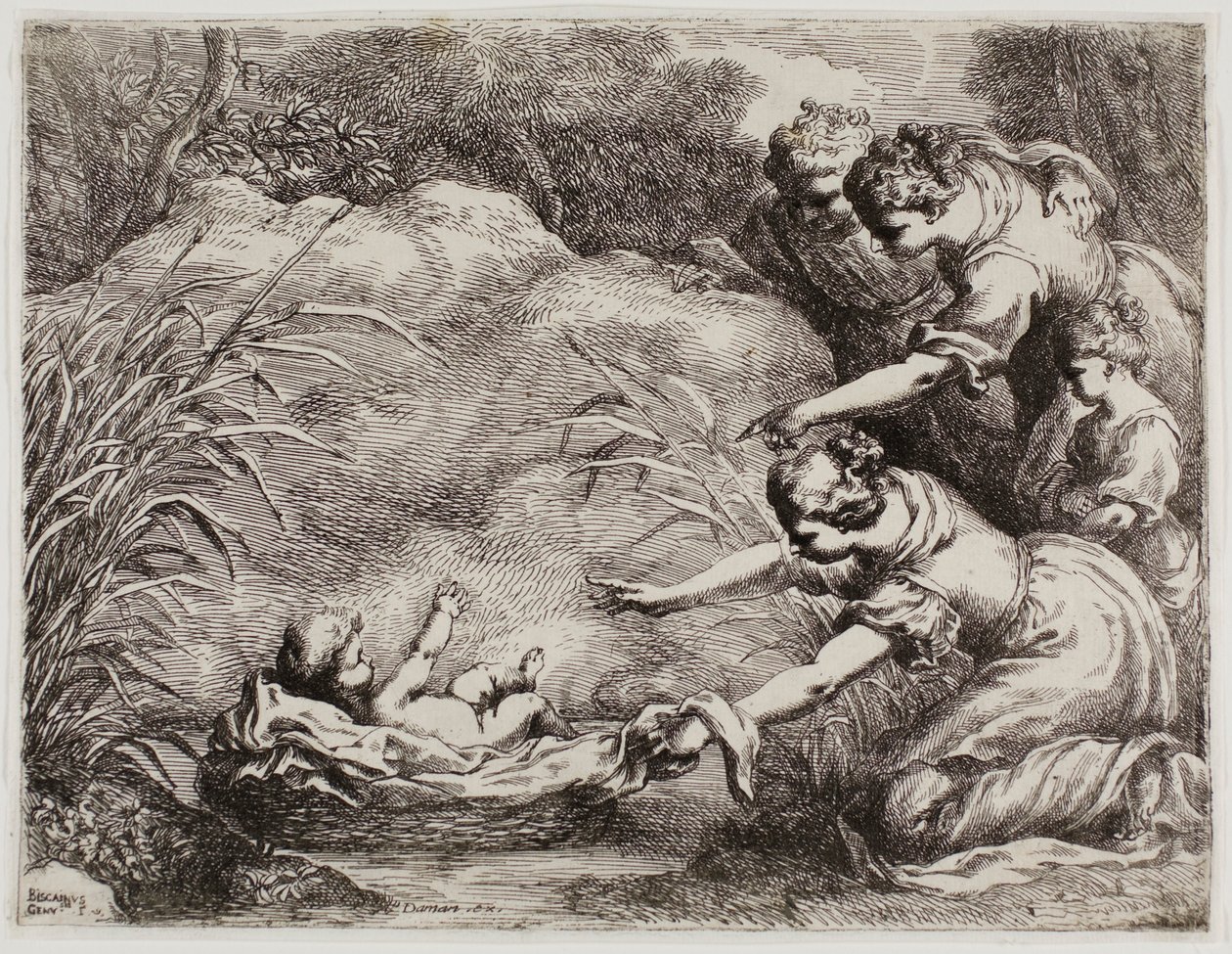 Mózes megtalálása alkotó: Bartolomeo Biscaino