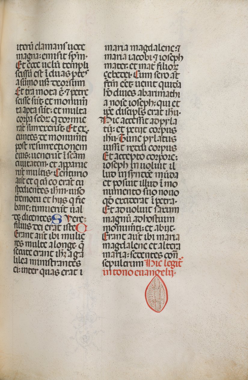 Missale: Fol. 122: a Hely Hely Lámához stb. szóló zenét tartalmazza a St. Mattion Passion, 1469 keretein belül. alkotó: Bartolomeo Caporali