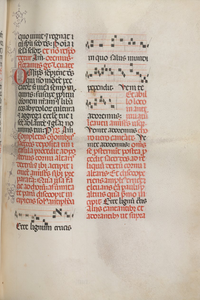 Missale: Fol. 148: Zene a Íme a kereszt fájának..., 1469 alkotó: Bartolomeo Caporali
