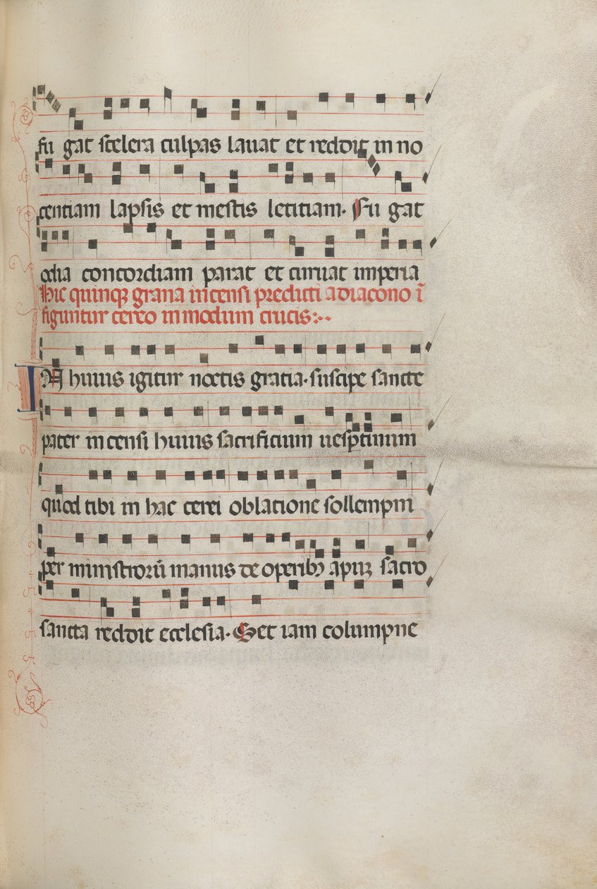 Missale: Fol. 156: Zene Exultethez, 1469 alkotó: Bartolomeo Caporali