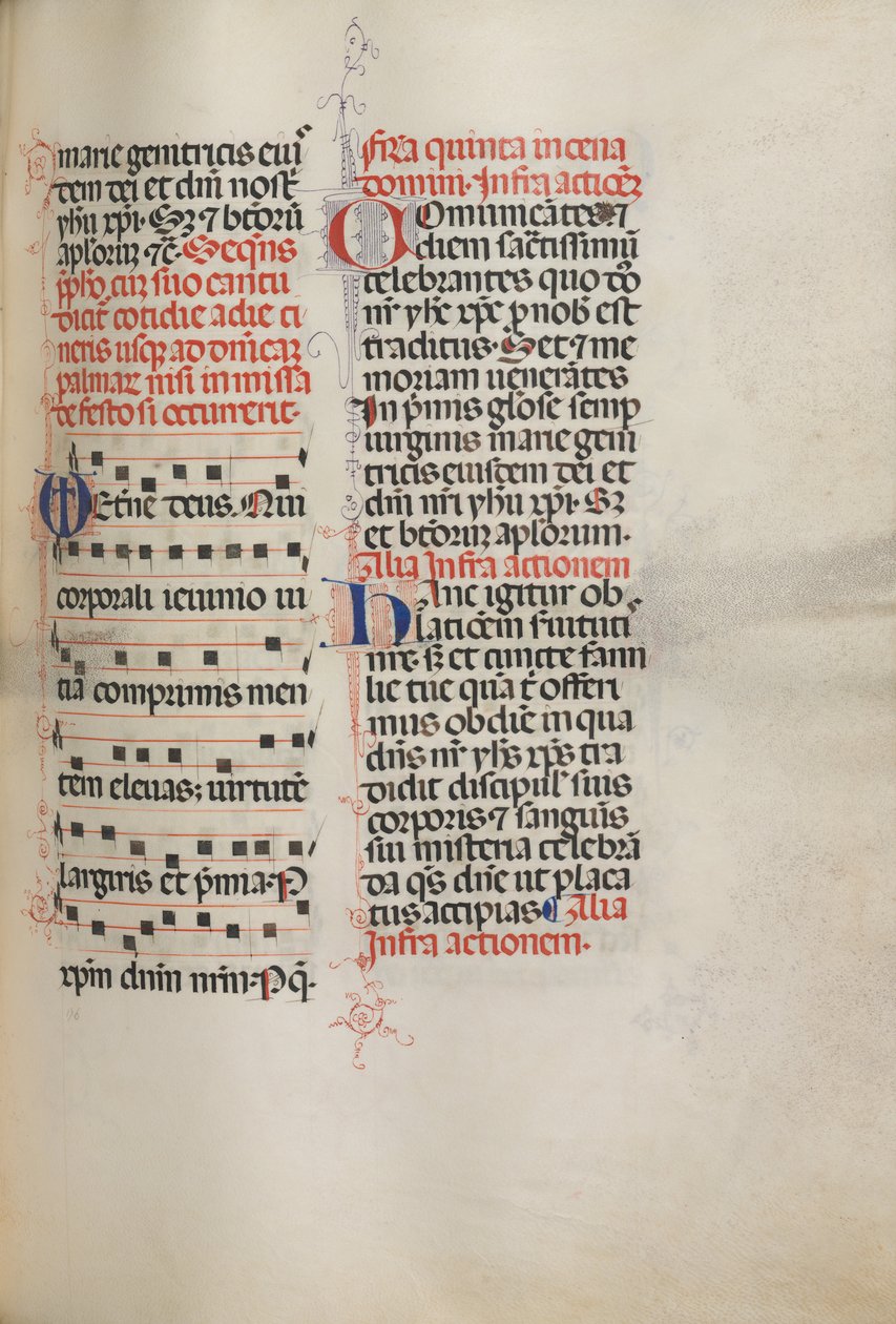 Missale: Fol. 178: Zene különféle hétköznapi imákhoz, 1469. alkotó: Bartolomeo Caporali