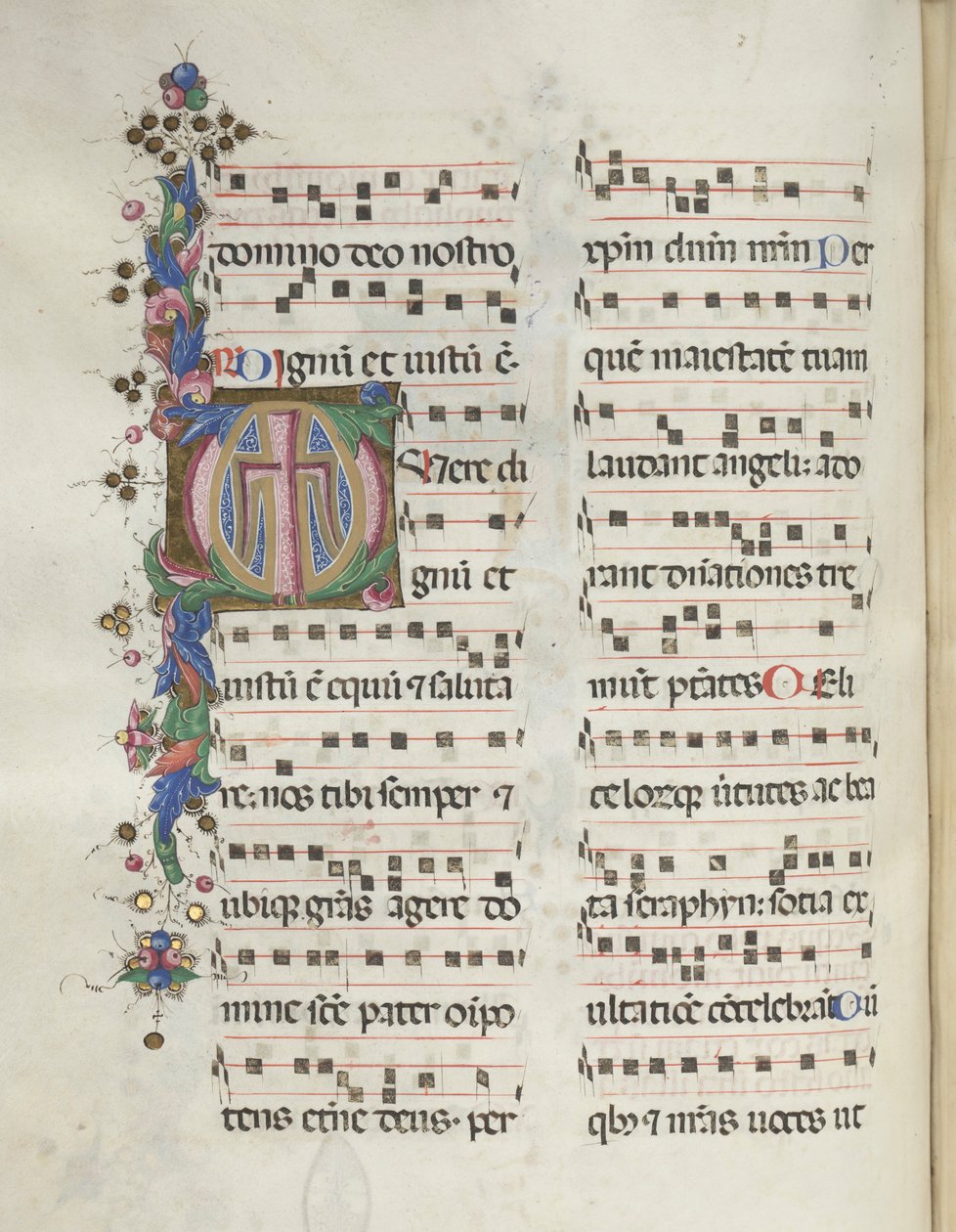 Missale: Fol. 184v: kereszt, lombozat, 1469. alkotó: Bartolomeo Caporali