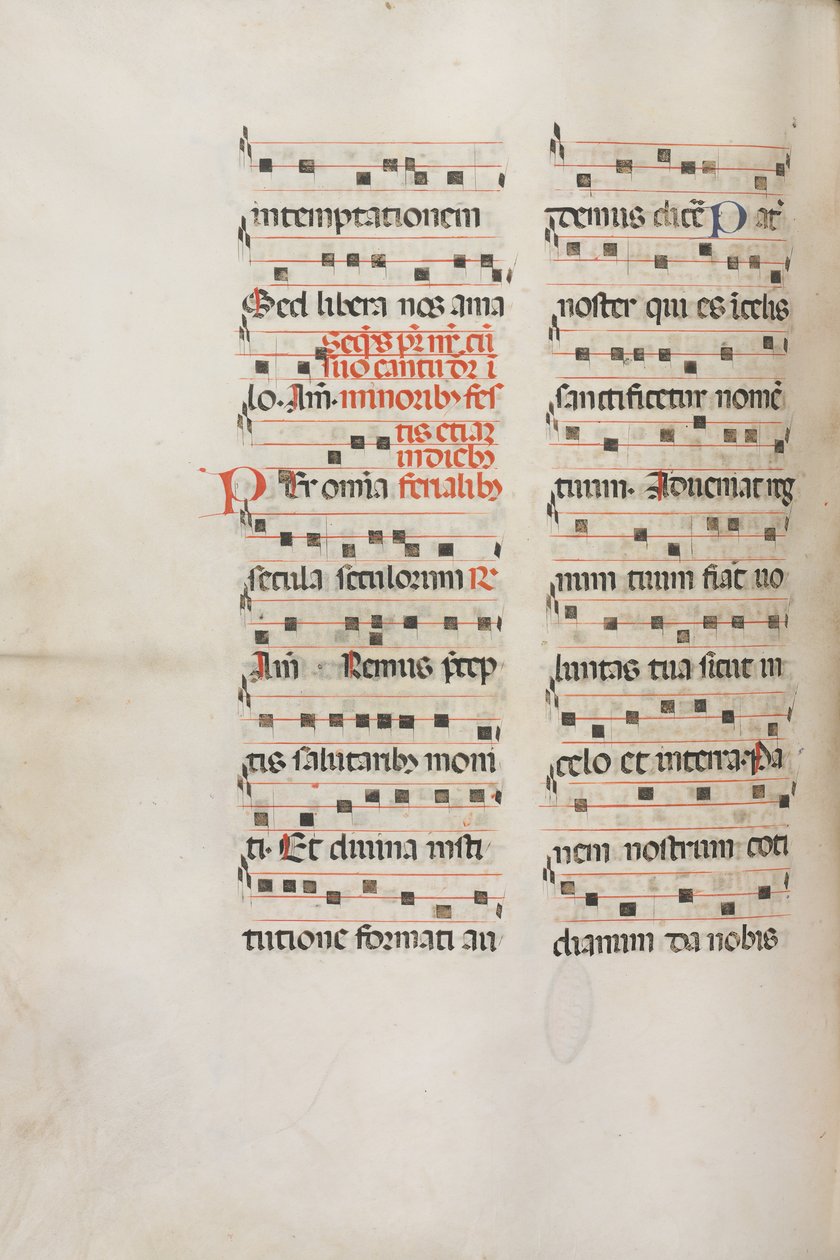 Missale: Fol. 189v: Zene különféle imákhoz, 1469. alkotó: Bartolomeo Caporali