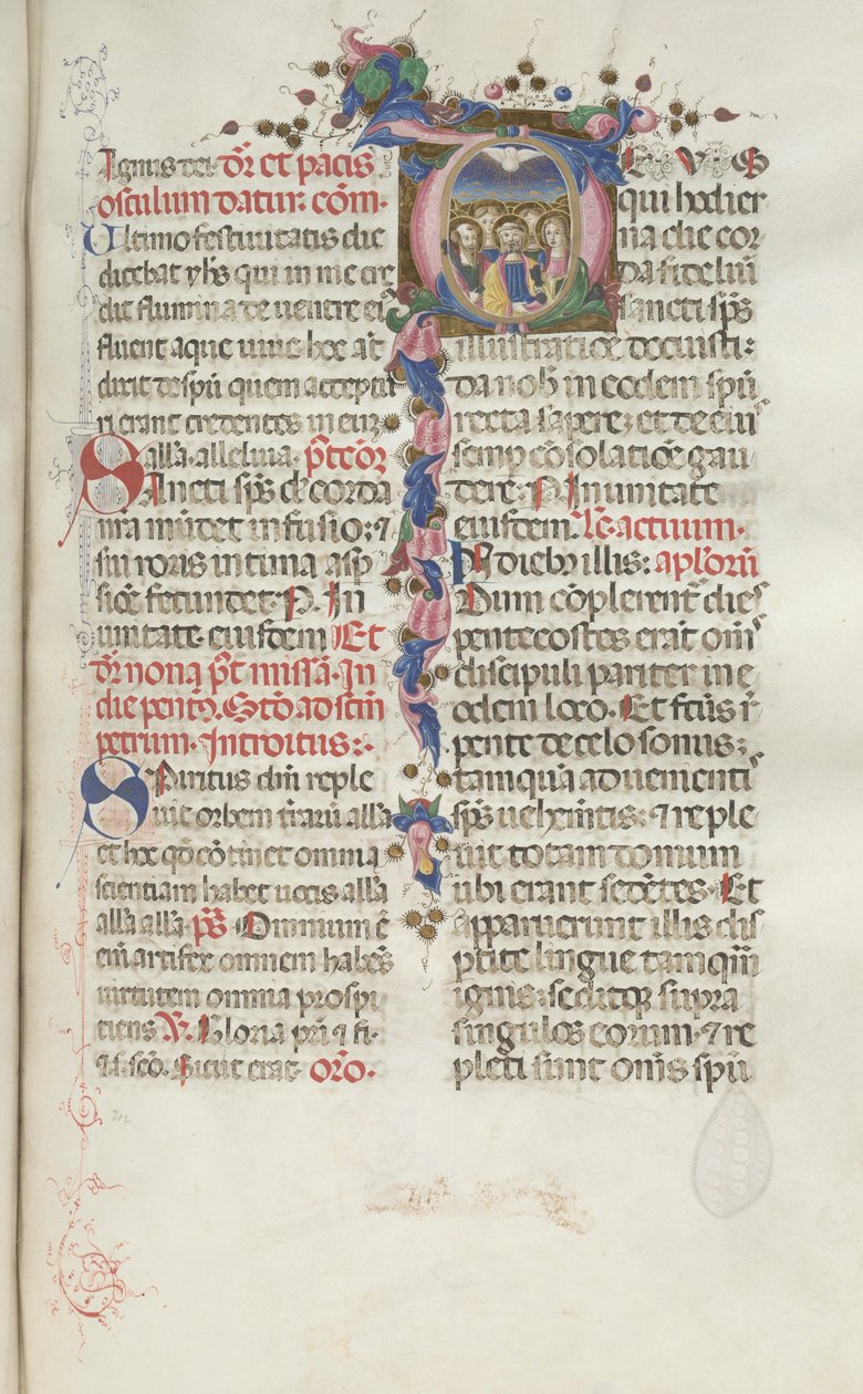 Missale: Fol. 214: Pünkösd, 1469. alkotó: Bartolomeo Caporali