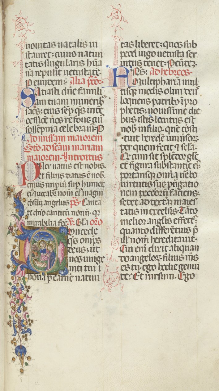 Missale: Fol. 22: Születés, 1469. alkotó: Bartolomeo Caporali