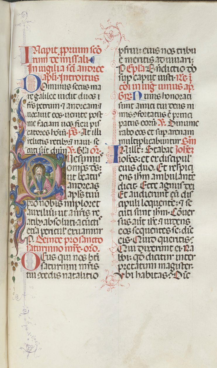 Missale: Fol. 259: Szent András, 1469. alkotó: Bartolomeo Caporali