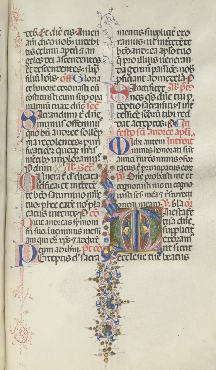 Missale: Fol. 260: Lombozat gyümölcsökkel, 1469. alkotó: Bartolomeo Caporali