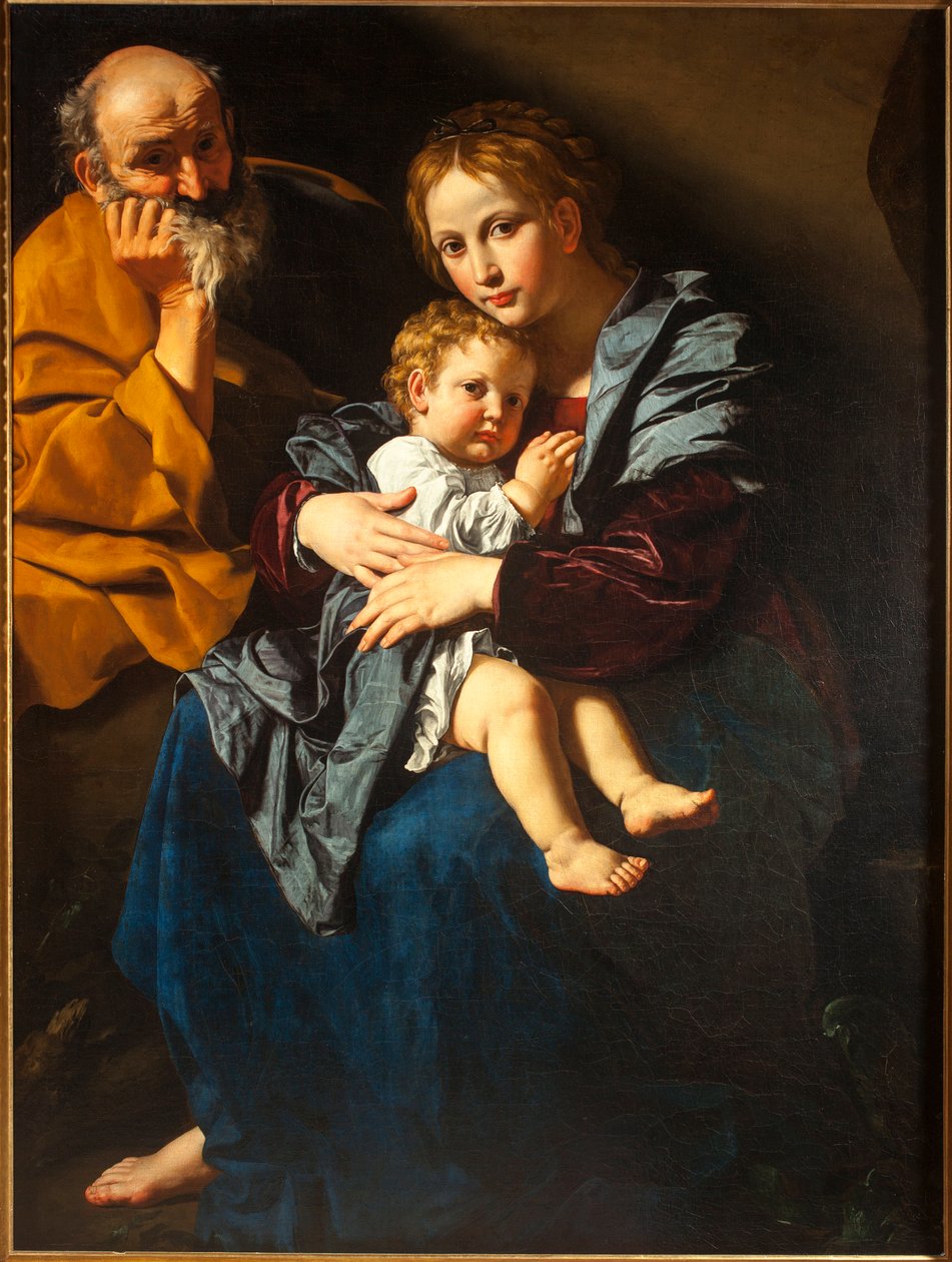 Szent család (olaj, vászon alkotó: Bartolomeo Cavarozzi