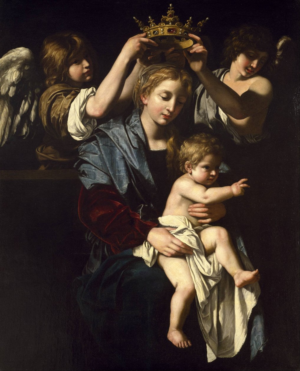 Szűz és gyermeke angyalokkal alkotó: Bartolomeo Cavarozzi