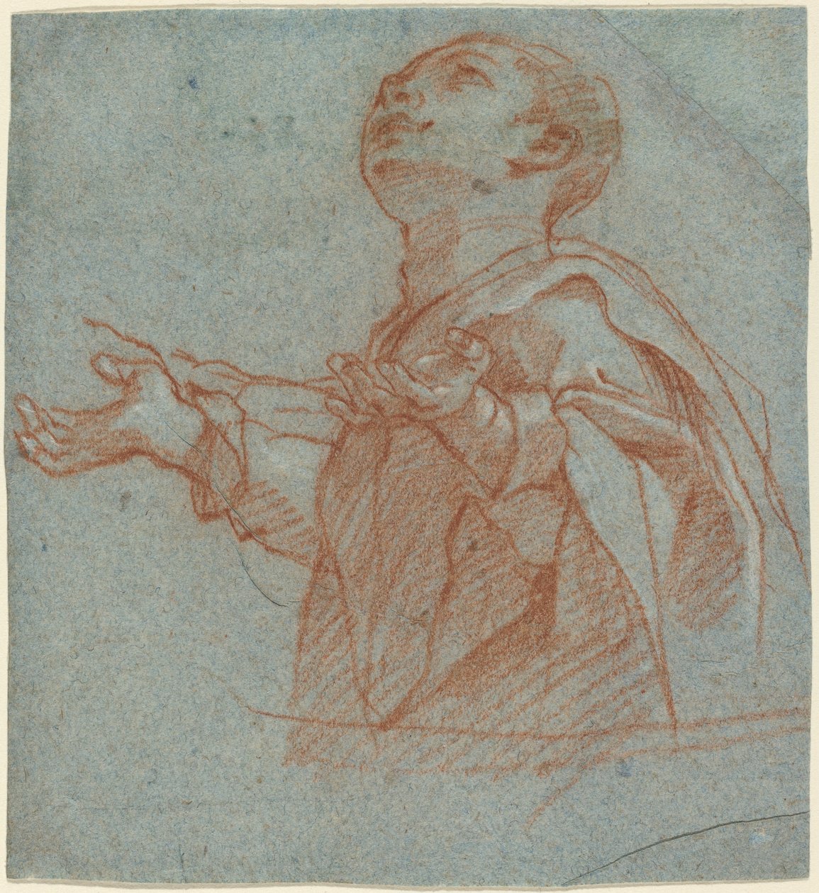 Egy fiú, aki imádattal felfelé néz alkotó: Bartolomeo Cesi