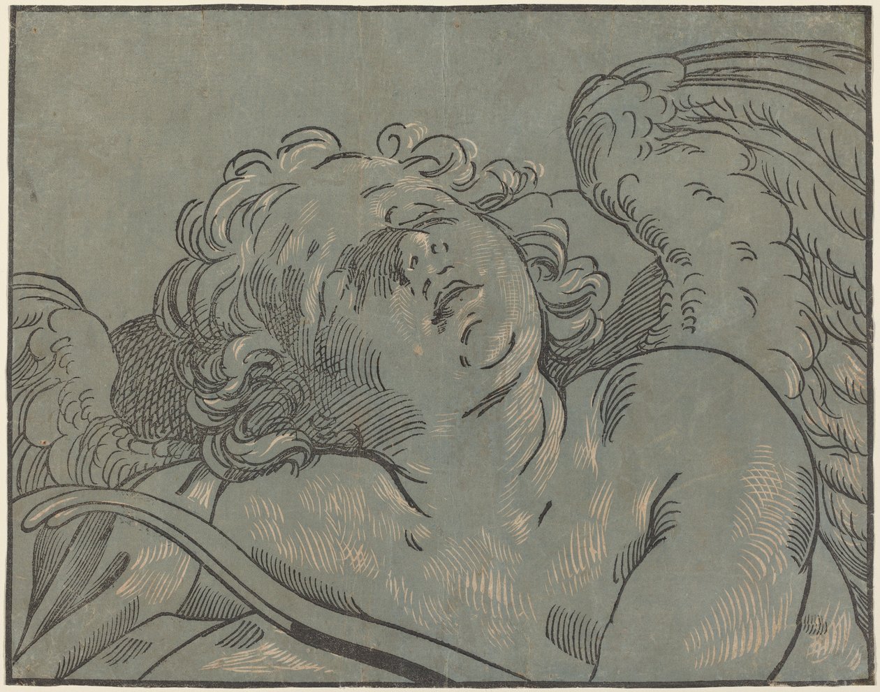 Ámor alszik alkotó: Bartolomeo Coriolano after Guido Reni