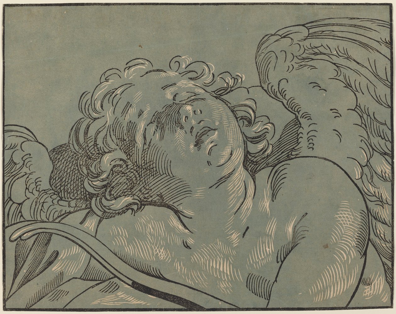 Ámor alszik alkotó: Bartolomeo Coriolano after Guido Reni