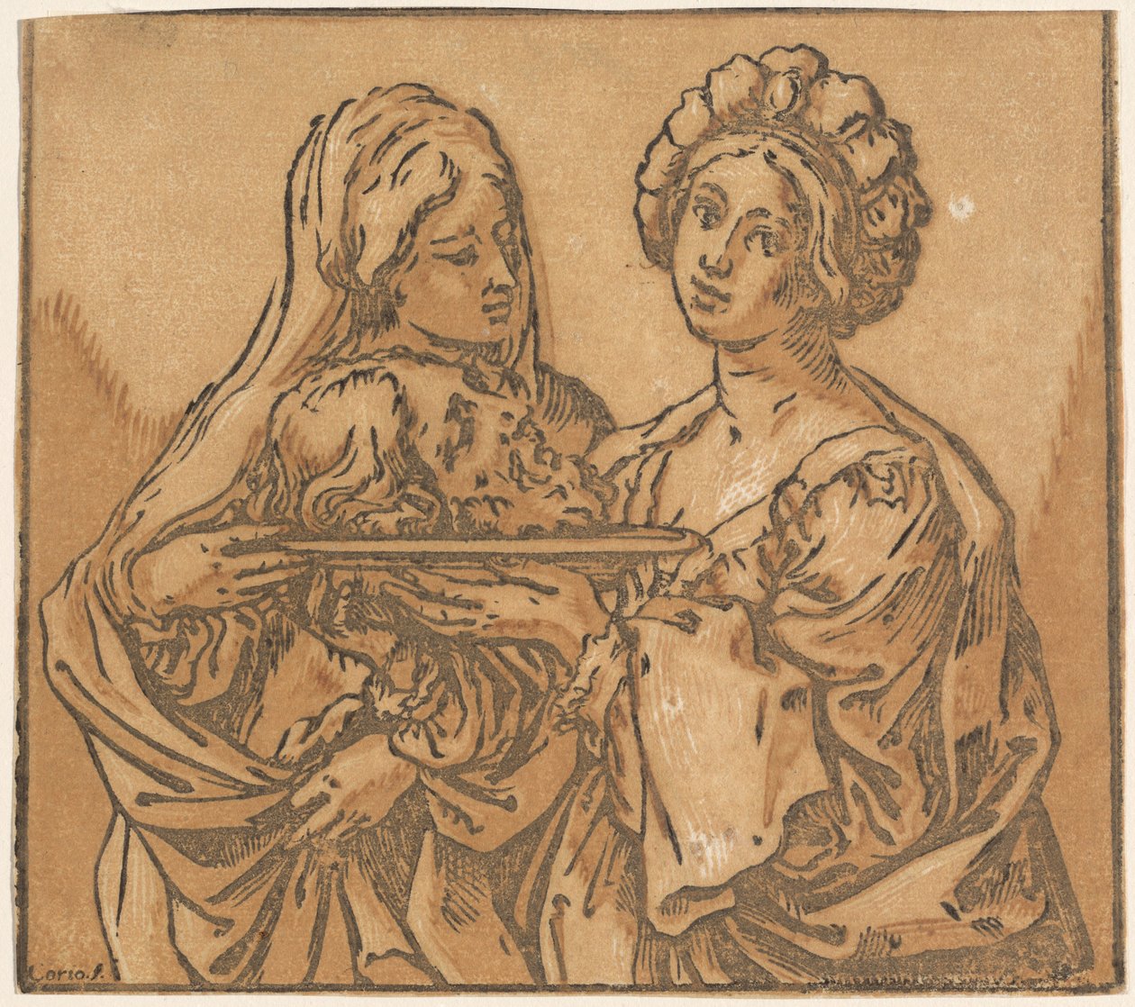 Herodias és Salome alkotó: Bartolomeo Coriolano after Guido Reni