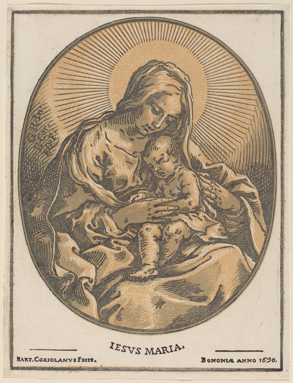 Szűz és Gyermek alkotó: Bartolomeo Coriolano after Guido Reni