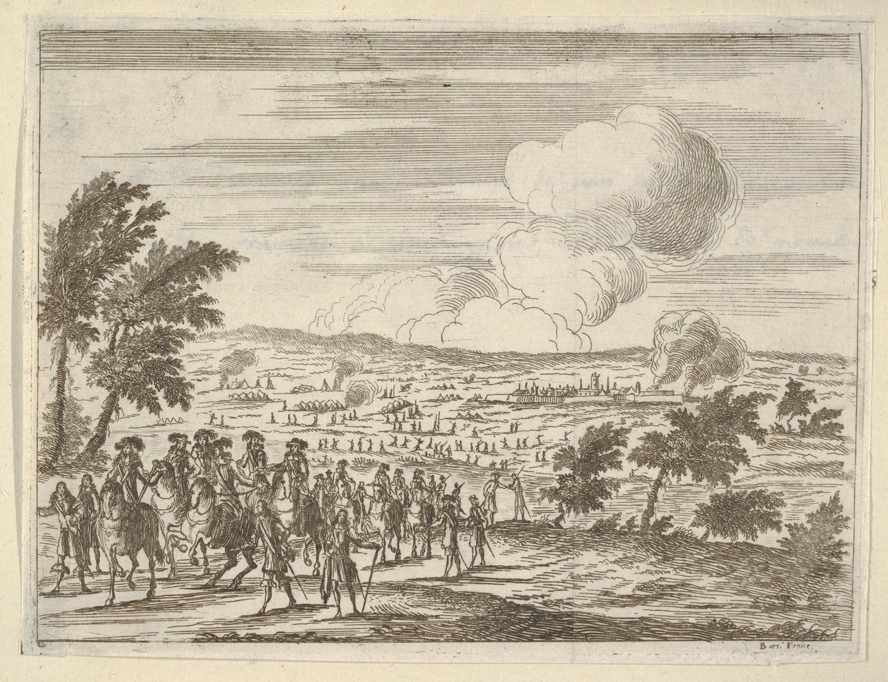 A herceg és csapatai Casalmaggiore-ban, A keresztény herceg és hős eszméjéből, 1659-ben. alkotó: Bartolomeo Fenice