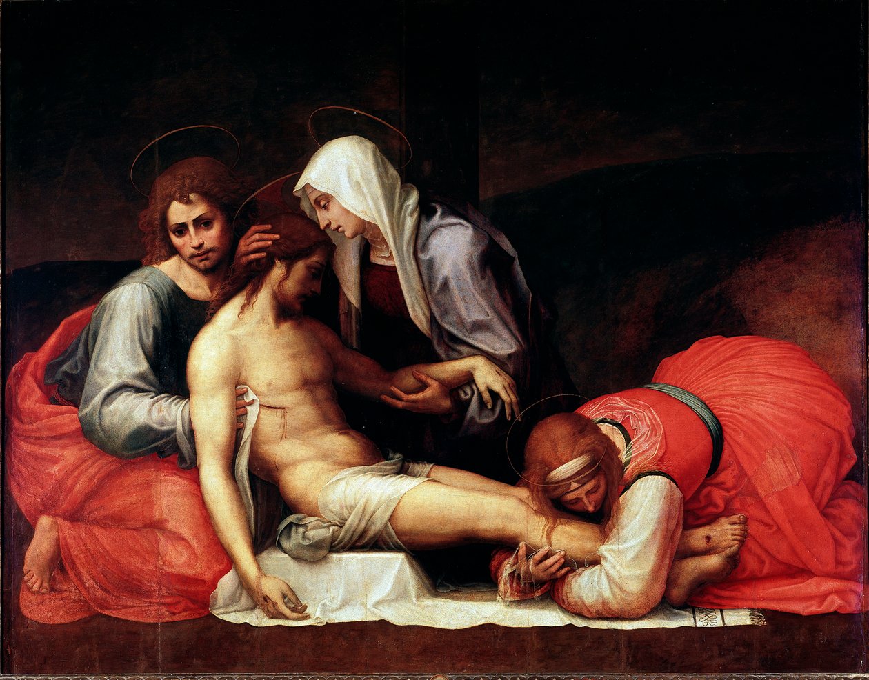 Bartolomeo della Porta dit Fra Bartolomeo (1472-1517) Deposition Painting Painting by Bartolomeo della Porta dit Fra Bartolomeo (1472-1517) Dim.158x199 cm Firenze, Palazzo Pitti, Galleria Palatina - The Deposition, by Bartolomeo della Porta a.k.a. Fra Bart alkotó: Bartolomeo Fra