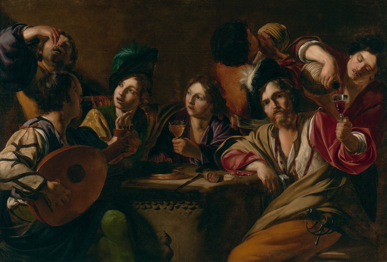 Egy ivó- és zenés buli alkotó: Bartolomeo Manfredi