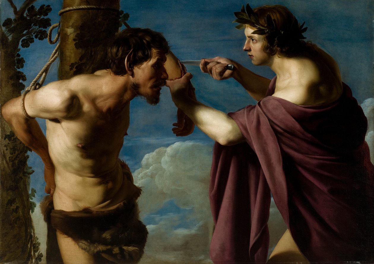 Apolló és Marsyas alkotó: Bartolomeo Manfredi