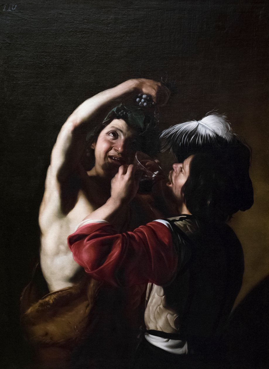 Bacchus és egy ivó alkotó: Bartolomeo Manfredi