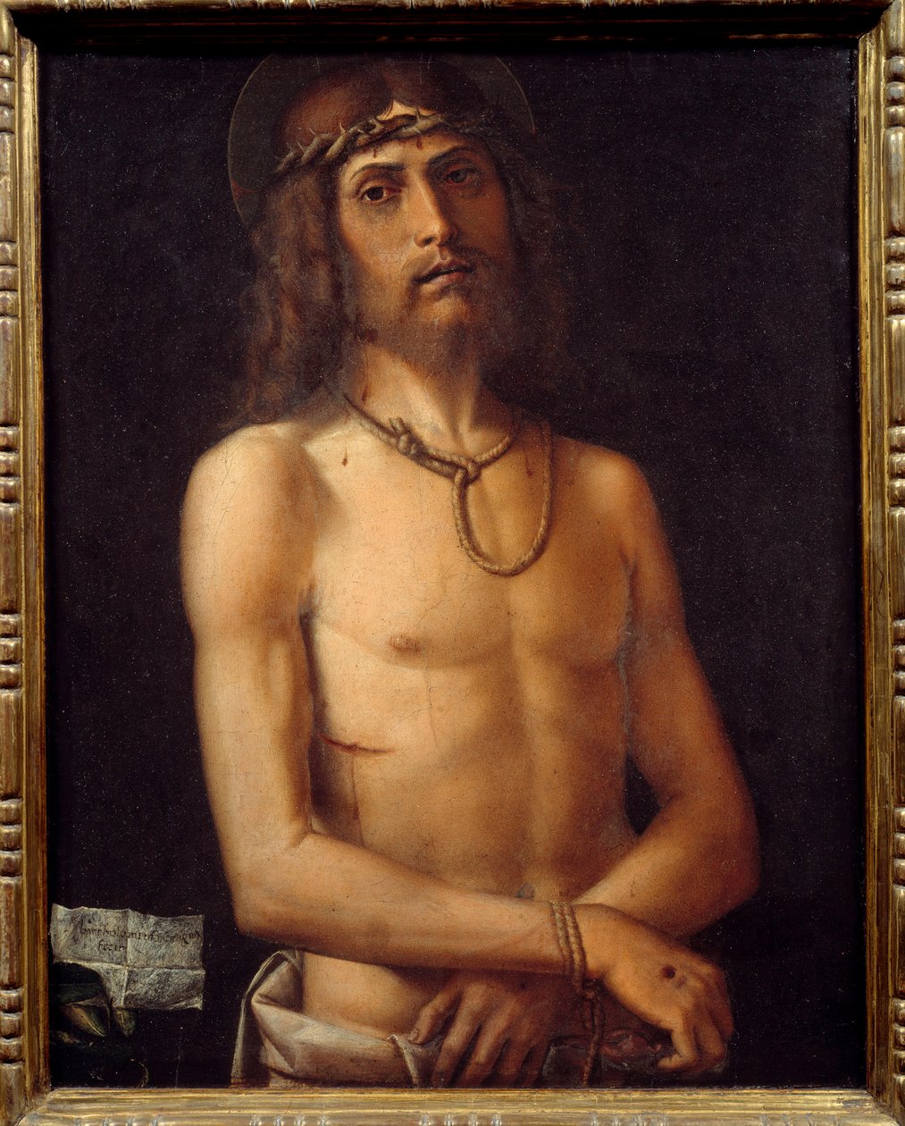 Ecce homo Bartolomeo Montagna (1450-1523) festménye 15. század V. 0,55x0,43 m alkotó: Bartolomeo Montagna