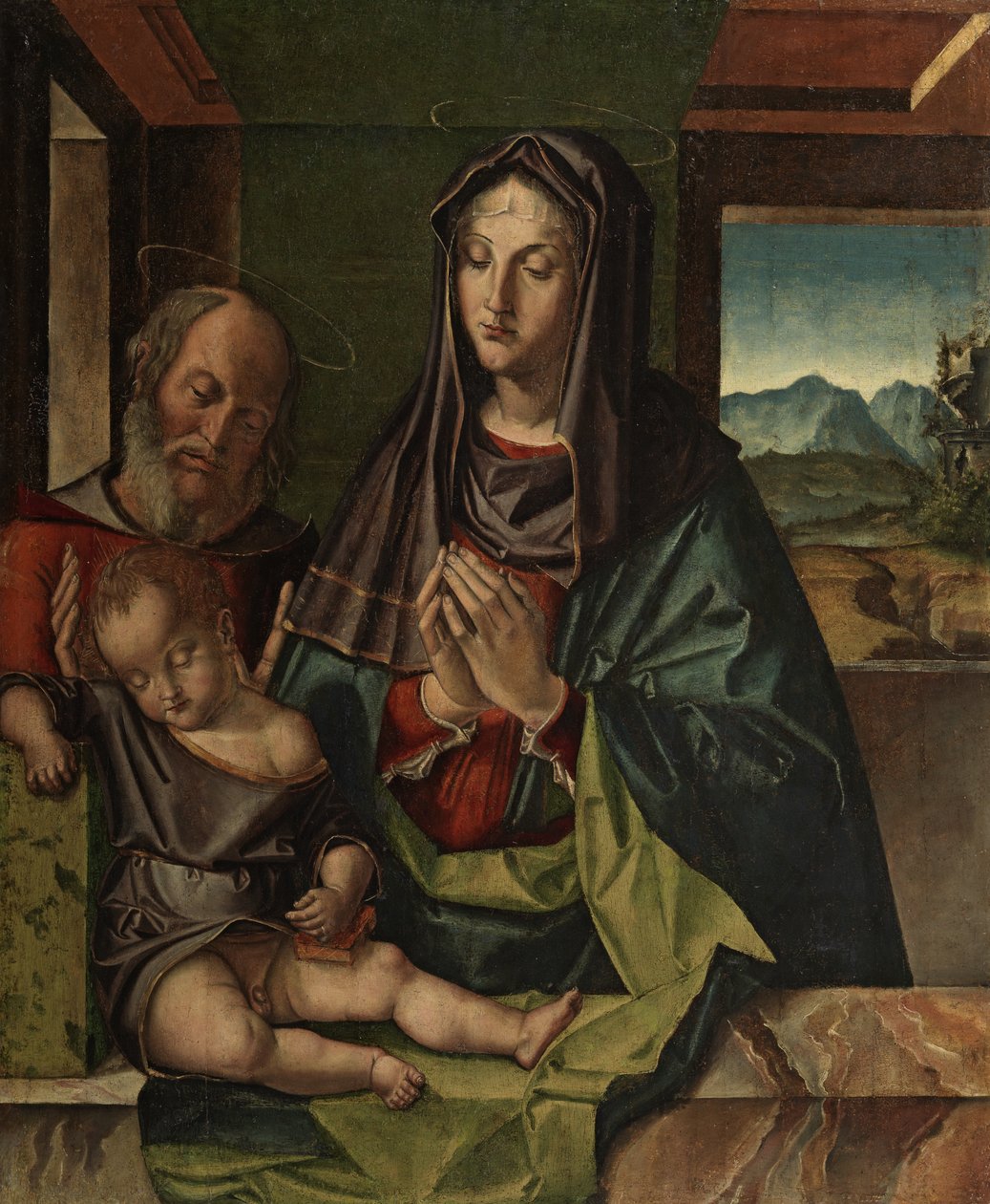 Szent Család, 1500 körül (olaj, panel) alkotó: Bartolomeo Montagna