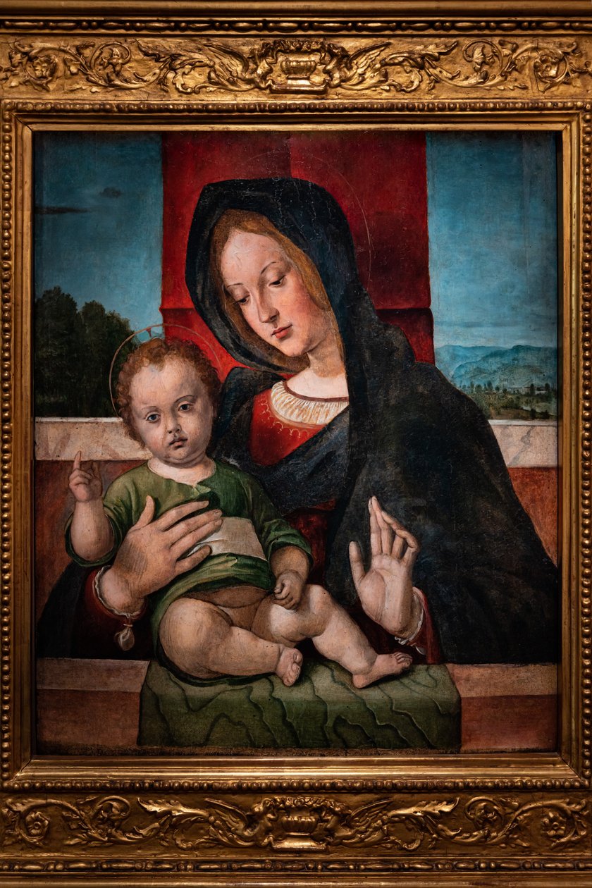 Madonna kis Jézussal, a 15. század utolsó évtizede (olaj, tábla) alkotó: Bartolomeo Montagna