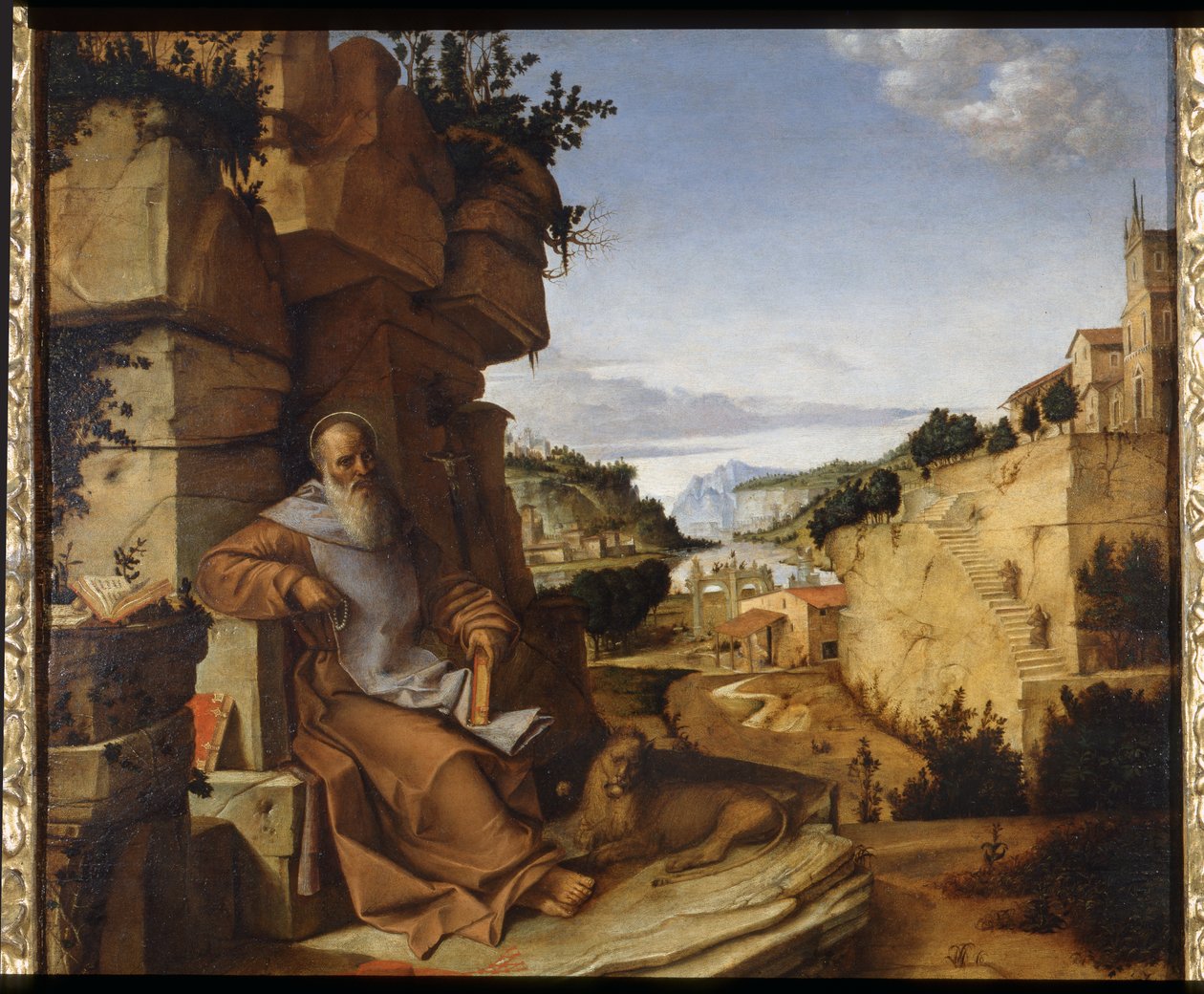 Szent Jeromos a sivatagban, 1500-02 alkotó: Bartolomeo Montagna