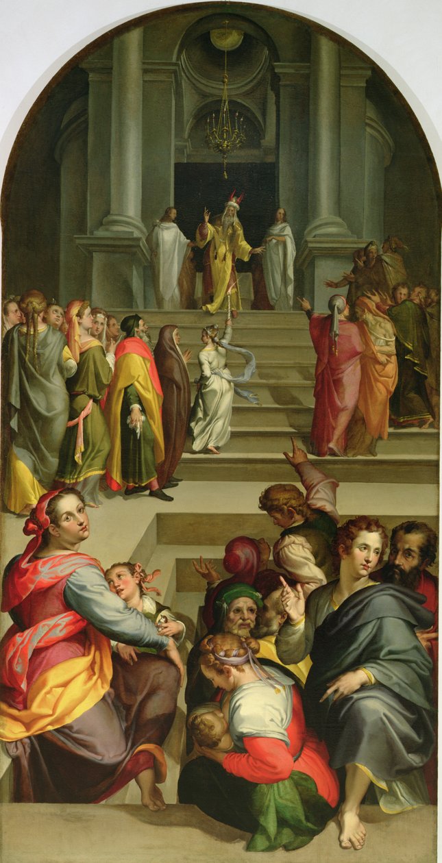 Mária bemutatása alkotó: Bartolomeo Passarotti