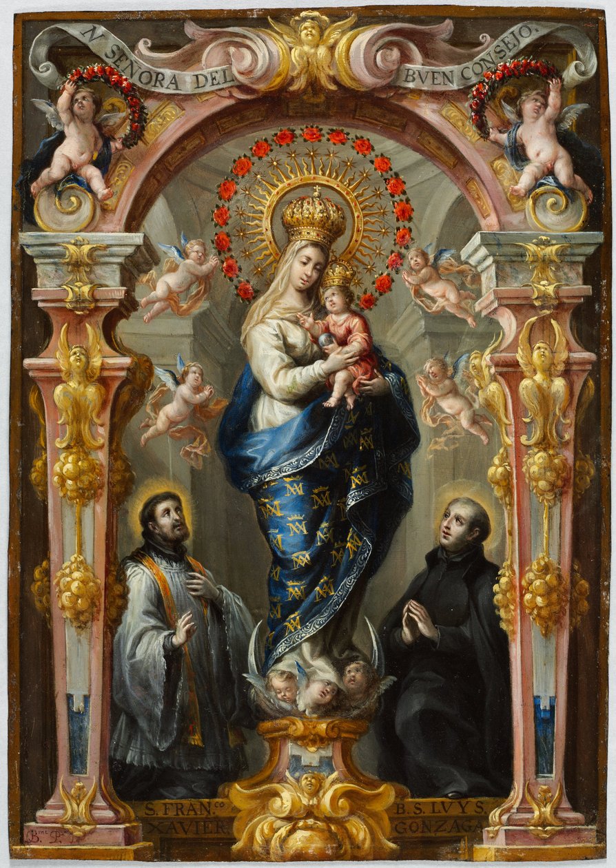 A Jó Tanácsos Szűzanya, 1680 körül (olaj, réz) alkotó: Bartolomeo Perez