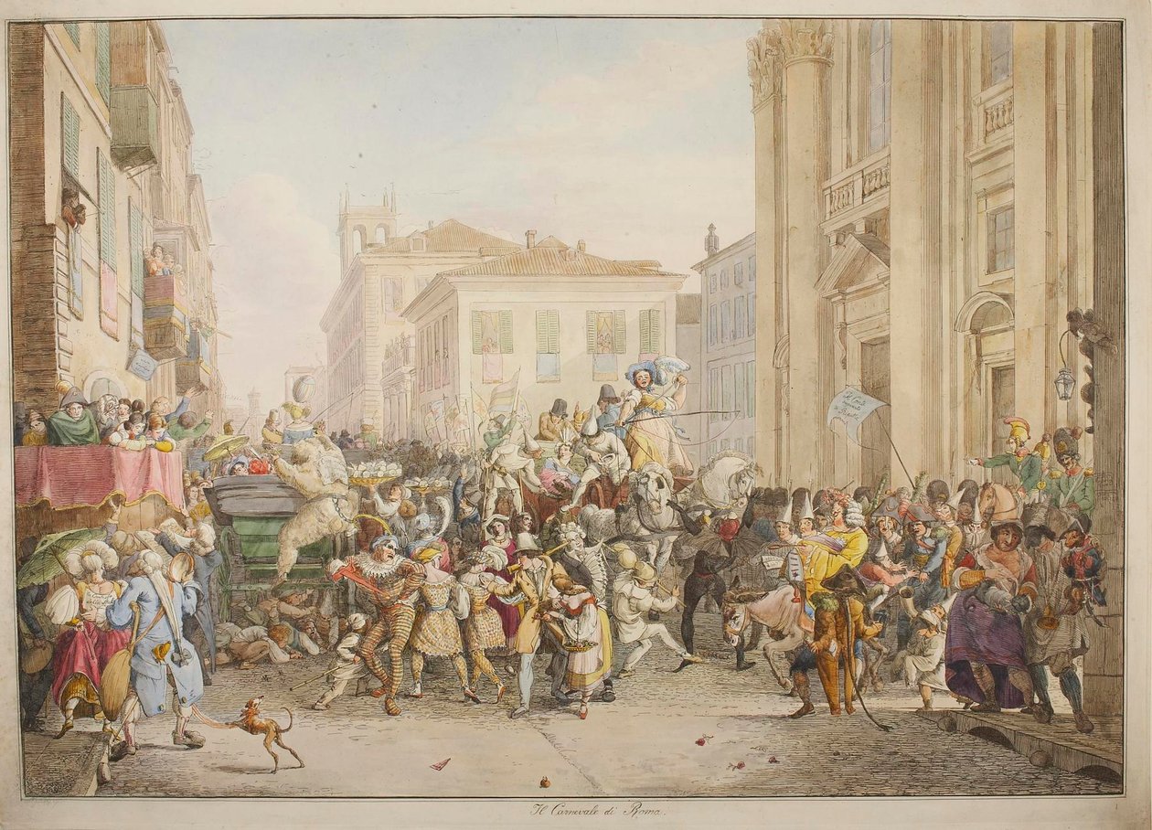 Karnevál Rómában alkotó: Bartolomeo Pinelli