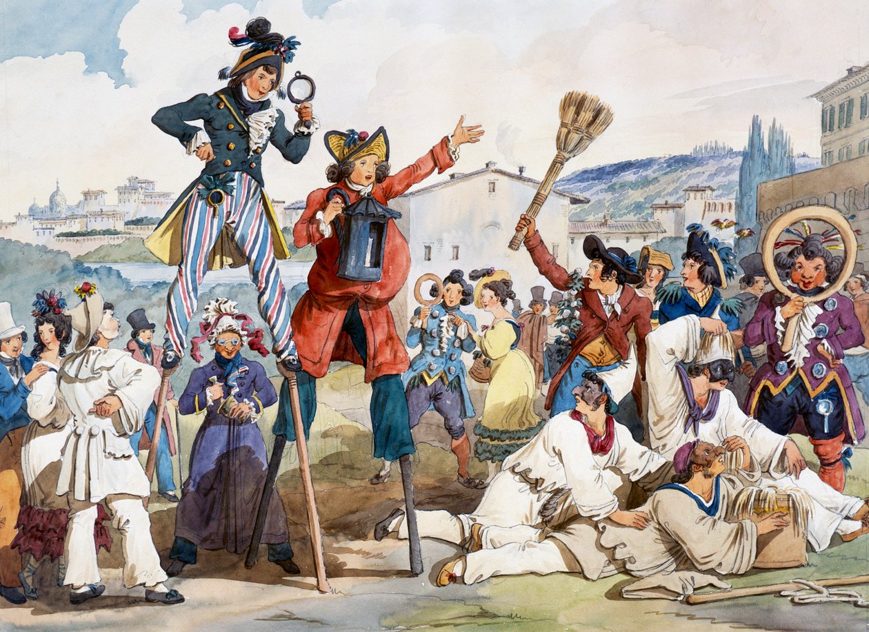 Karnevál Rómában, Bartolomeo Pinelli (1781-1835), Olaszország alkotó: Bartolomeo Pinelli