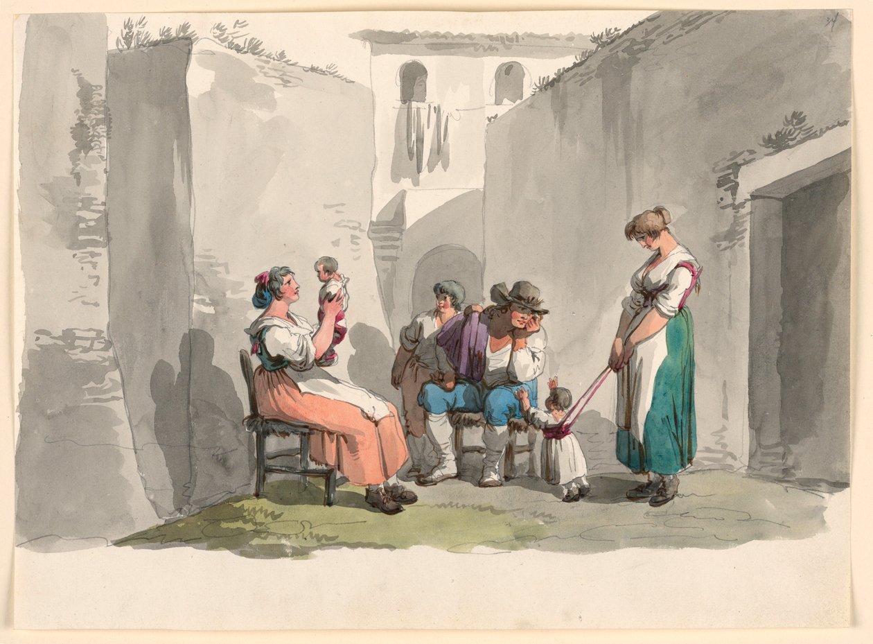 Rajz, Tivoliban, 1807-08 alkotó: Bartolomeo Pinelli