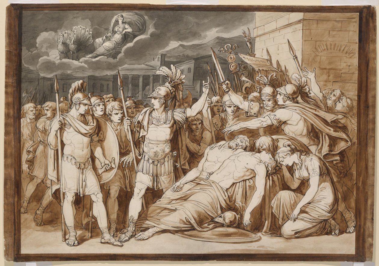 Juno megesküszik, hogy megbosszulja Almo és Galaesus halálát alkotó: Bartolomeo Pinelli