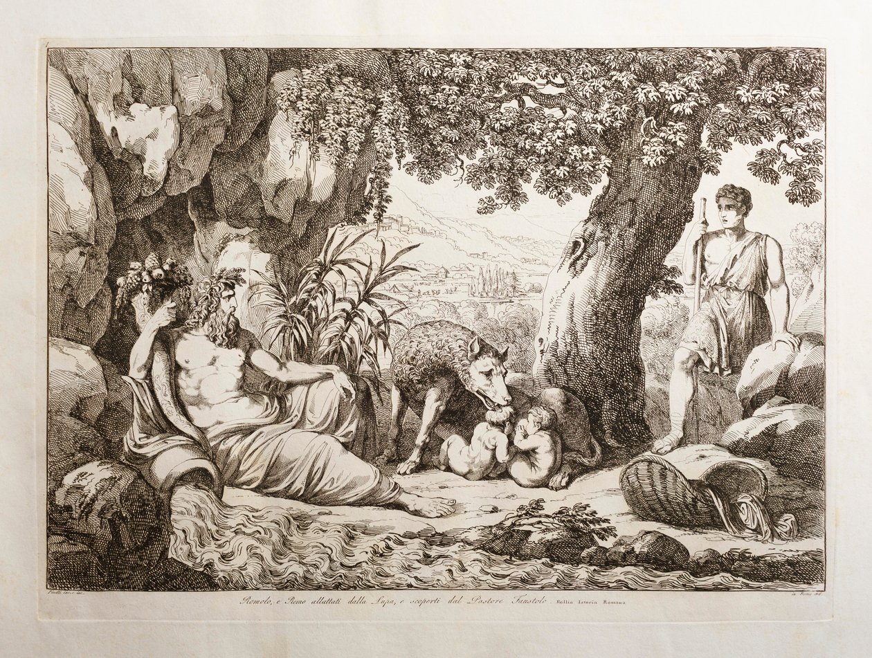 A nőstényfarkas által szoptatott Romulus és Remus alkotó: Bartolomeo Pinelli