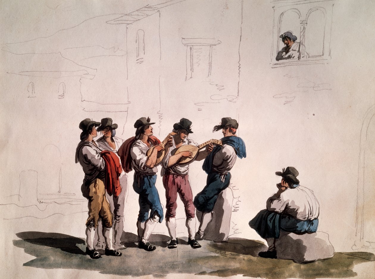 Serenata, Bartolomeo Pinelli (1781-1835), Olaszország alkotó: Bartolomeo Pinelli