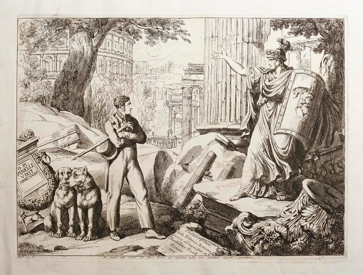 A Fórum romjai között állva alkotó: Bartolomeo Pinelli