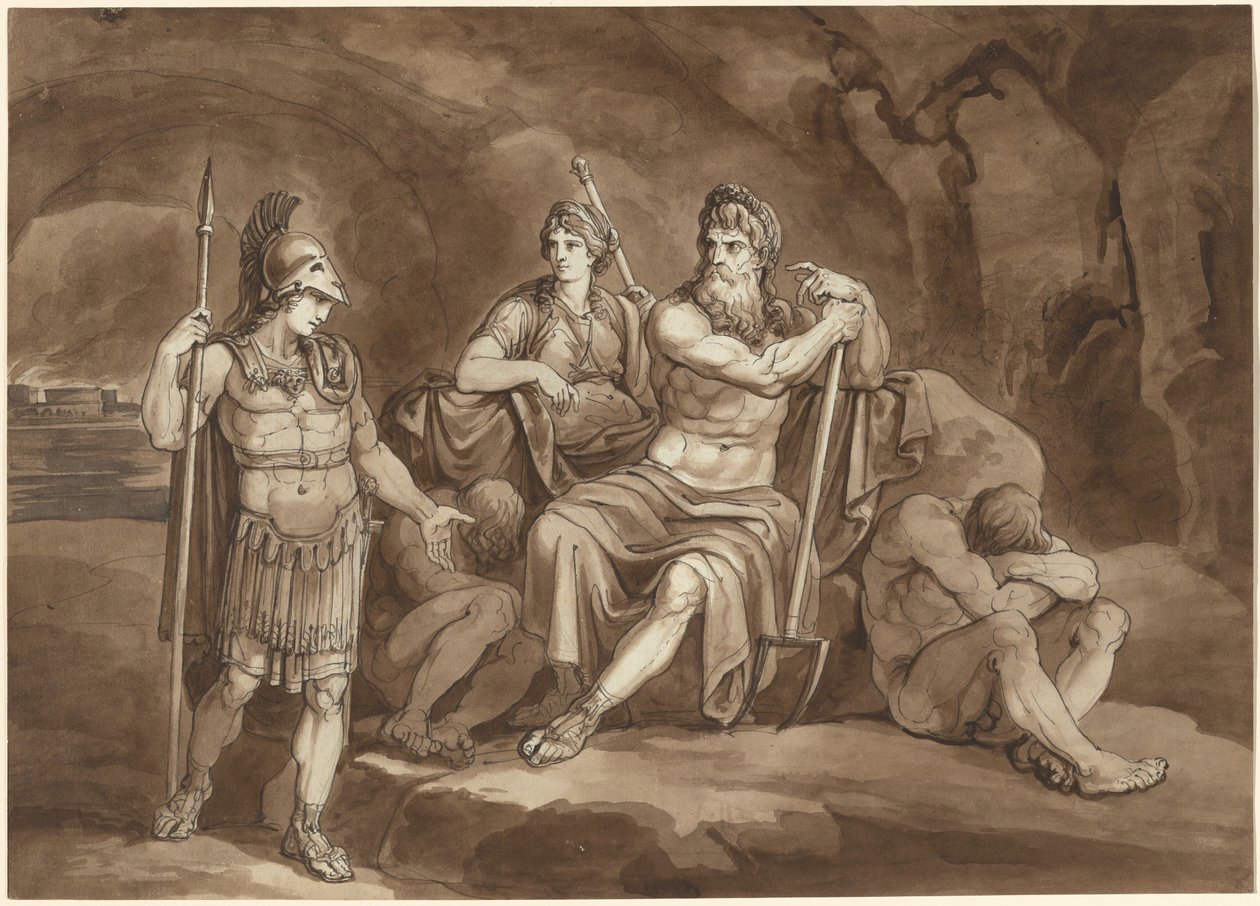 Telemachus engedélyt kér a Plútótól, hogy megkeresse apját az alvilágban alkotó: Bartolomeo Pinelli