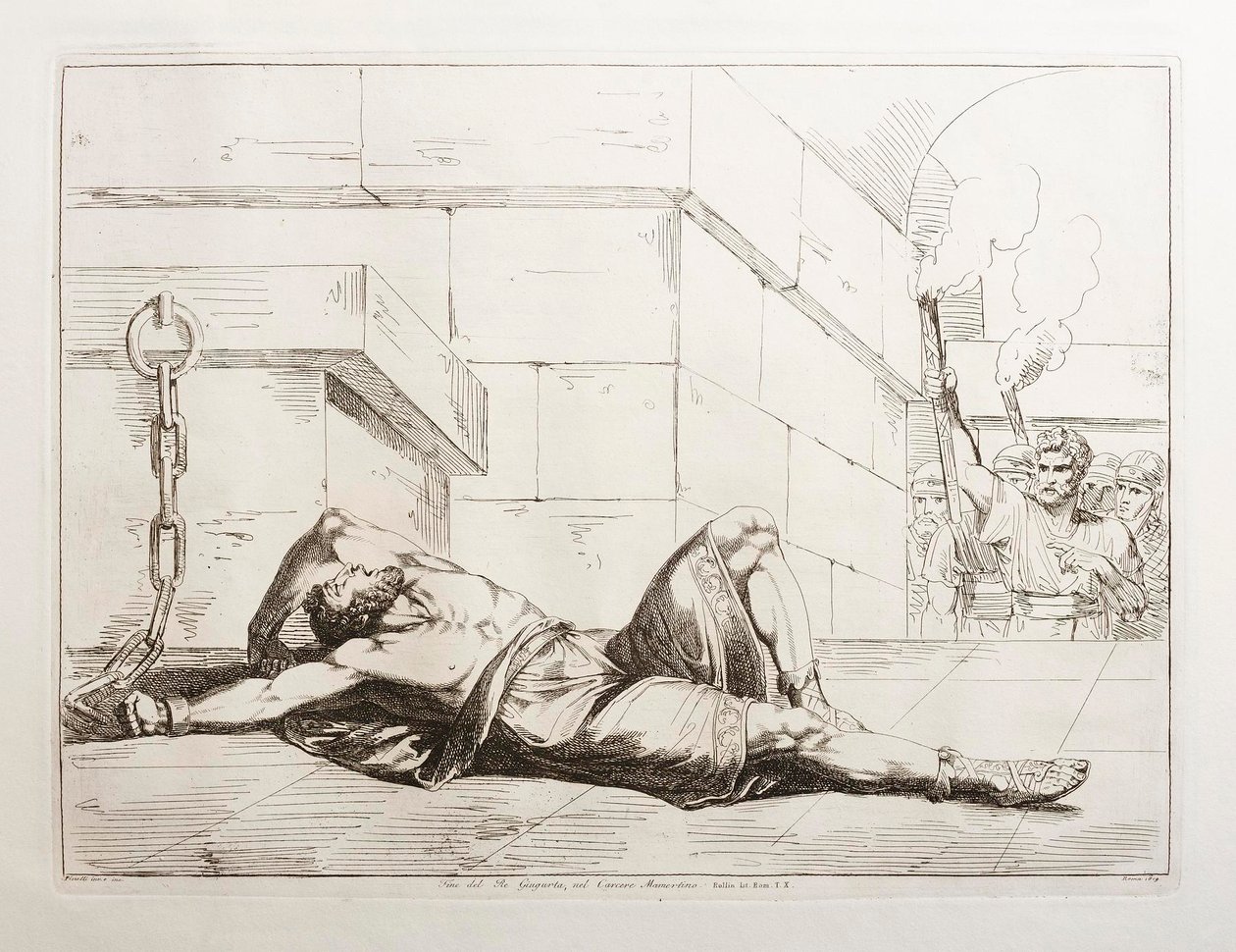 Jugurtha király vége a Mamertinus-börtönben alkotó: Bartolomeo Pinelli