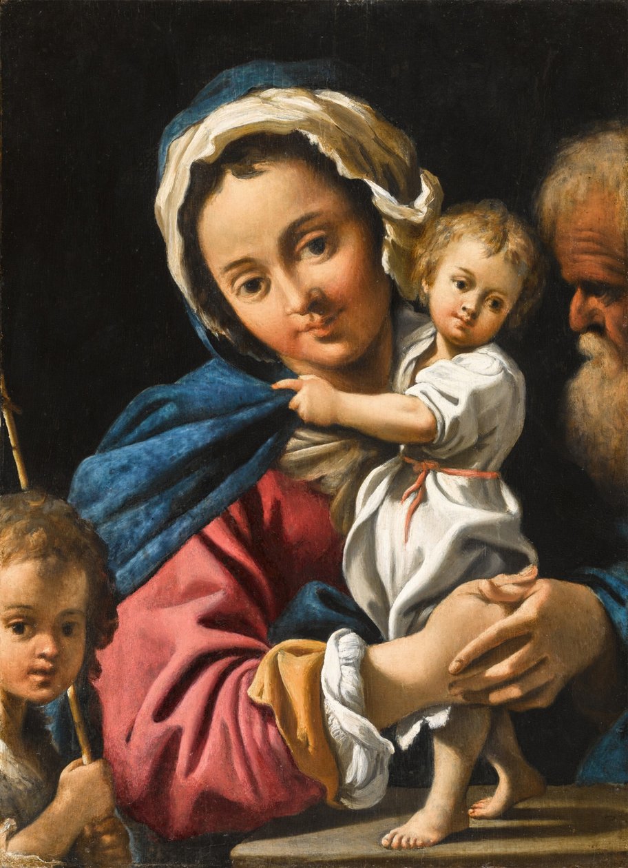 A Szent Család a csecsemő Keresztelő Szent Jánossal alkotó: Bartolomeo Schedoni